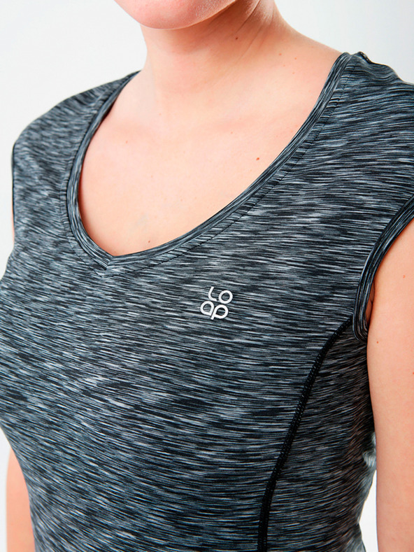 Loap Grau gestreiftes Kleid LOAP