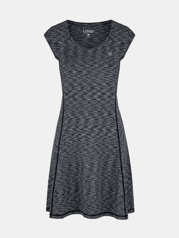 Loap Grau gestreiftes Kleid LOAP