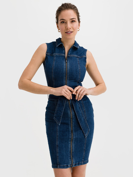 Salsa Jeans Blaues Denim-Kleid Salsa Jeans