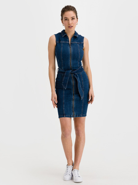Salsa Jeans Blaues Denim-Kleid Salsa Jeans