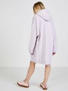 Replay Hellviolettes gemustertes Sweatshirt-Kleid mit Kapuze für Damen von Replay