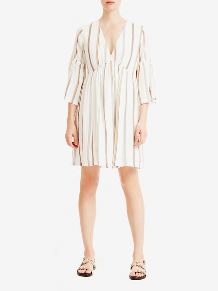 Trussardi Jeans Trussardi Jeans Creme Gestreiftes Kleid für Damen