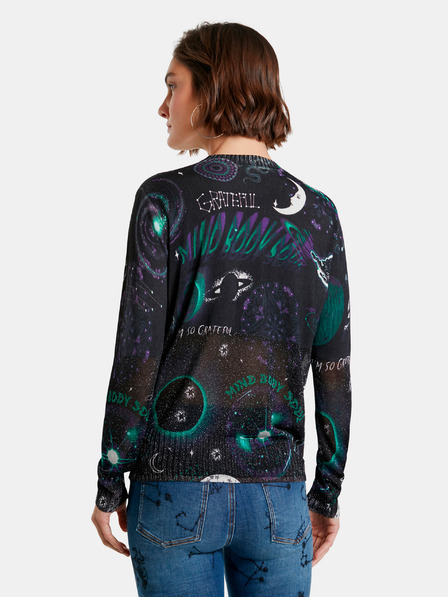 Desigual Schwarzer Desigual Damen gemusterter Pullover Toronto