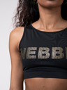 Nebbia Schwarzes Damen Sport Cropped Top Nebbia