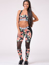 Nebbia Schwarze gemusterte Sportleggings für Frauen Nebbia