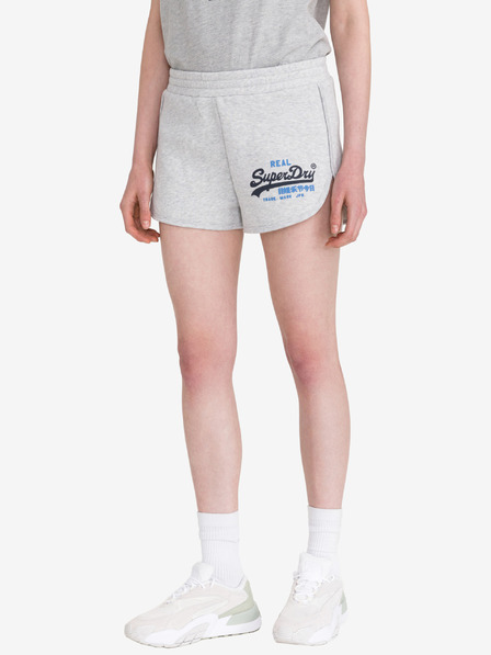 SuperDry Hellgraue Damen-Sweatshorts SuperDry