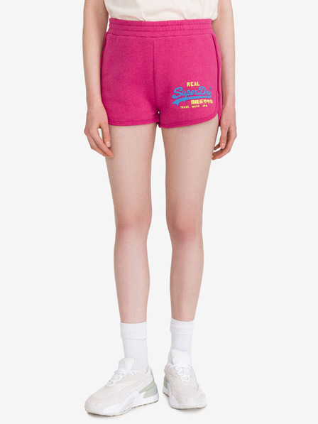 SuperDry Dunkelrosa Damen Sweatpants Shorts SuperDry
