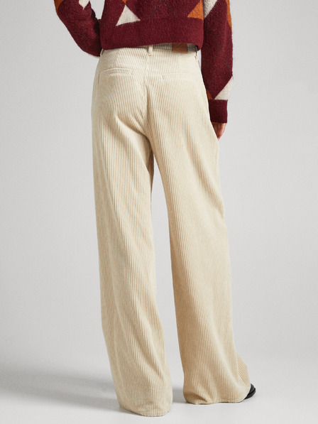 Pepe Jeans Cremefarbene Damen-Cordhosen Pepe Jeans Cecilia Cord