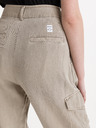 Replay Beigefarbene Leinenhose für Damen von Replay