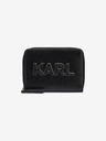 Karl Lagerfeld Schwarzes Portemonnaie aus Leder für Damen KARL LAGERFELD