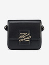 Karl Lagerfeld Schwarze Damen-Lederhandtasche KARL LAGERFELD Autogramm