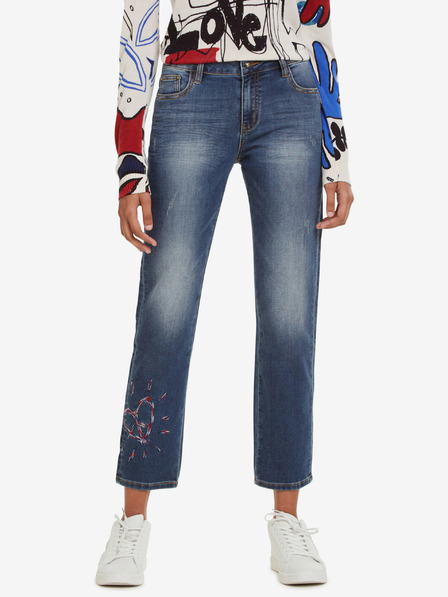 Desigual Blaue Desigual Sanford Jeans für Damen mit gerader Passform
