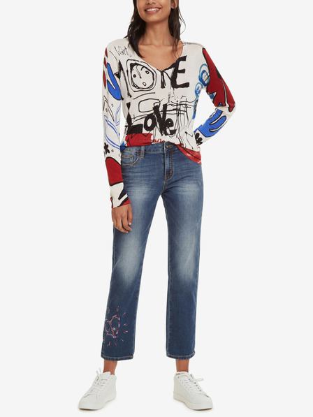 Desigual Blaue Desigual Sanford Jeans für Damen mit gerader Passform