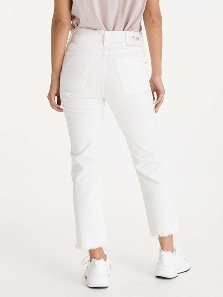 Replay Weiße Straight Fit Jeans für Damen Replay Maijke