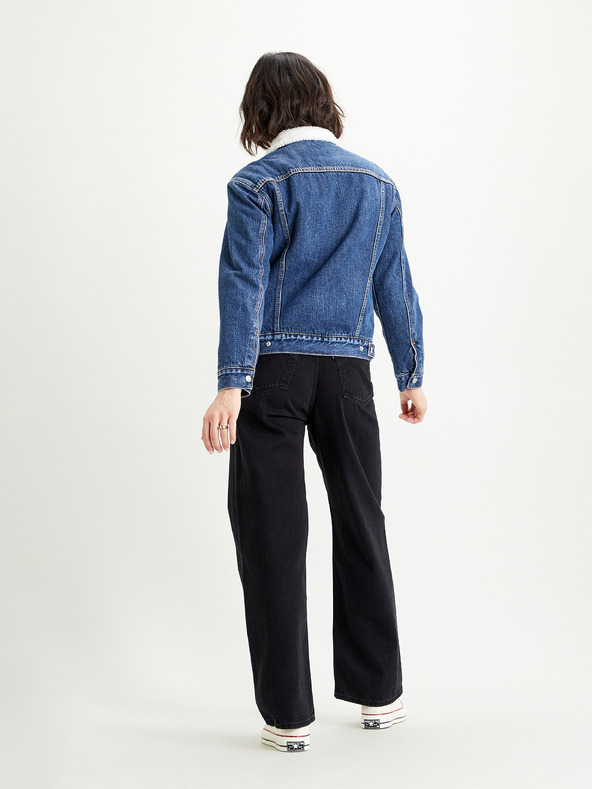 Levi's® Blaue Levi's® Damen-Jeansjacke mit Kunstfell