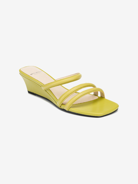 Vagabond Neon Grün Leder Vagabond Nellie Wedge Hausschuhe