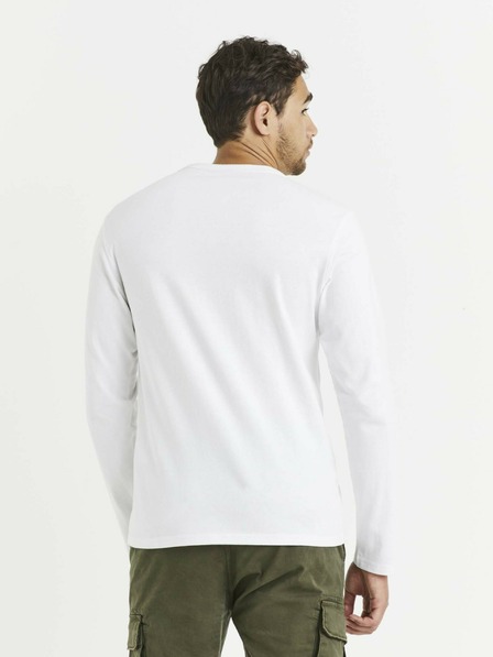 Celio Weißes Herren-Basic-Hemd mit Tasche Celio