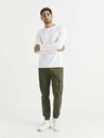 Celio Weißes Herren-Basic-Hemd mit Tasche Celio