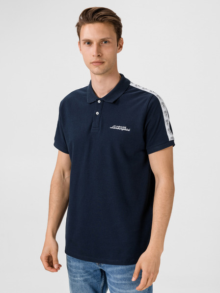 Lamborghini Blaues Herren-Poloshirt Lamborghini