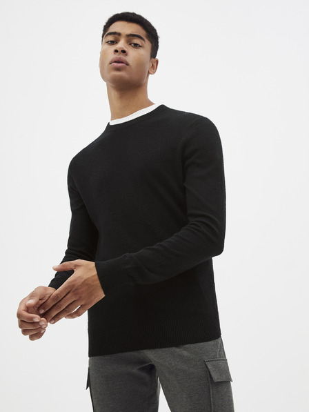 Celio Schwarzer Basic-Pullover Celio Sesweet