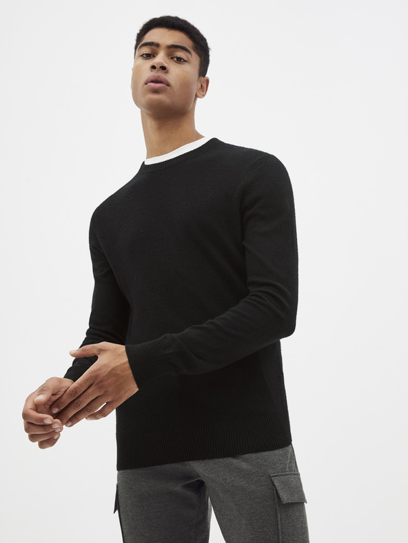 Celio Schwarzer Basic-Pullover Celio Sesweet