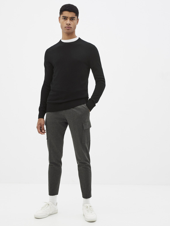 Celio Schwarzer Basic-Pullover Celio Sesweet