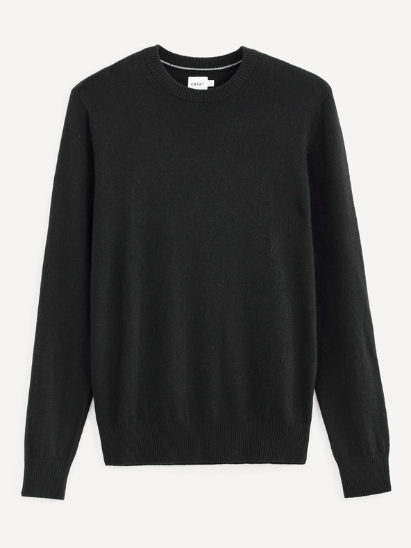 Celio Schwarzer Basic-Pullover Celio Sesweet