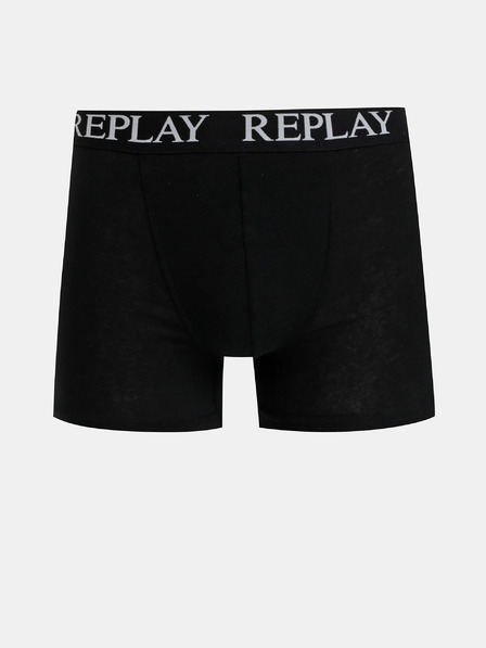 Replay Zweier-Set Boxershorts in Schwarz und Blau Replay