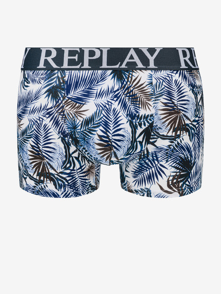 Replay Set mit zwei Boxershorts in blau Replay Foliage