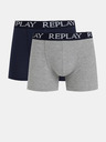 Replay Set aus zwei Boxershorts in Dunkelblau und Grau von Replay