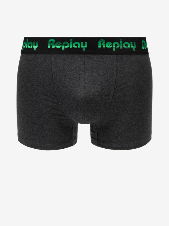 Replay Zweier-Set Boxershorts in Schwarz und Grau von Replay