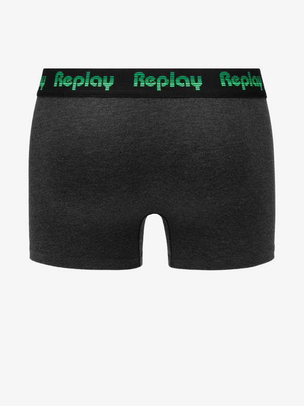 Replay Zweier-Set Boxershorts in Schwarz und Grau von Replay