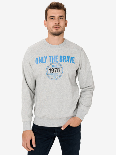 Diesel Hellgraues Herren Diesel Girk Sweatshirt
