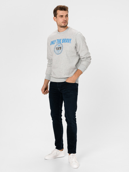 Diesel Hellgraues Herren Diesel Girk Sweatshirt