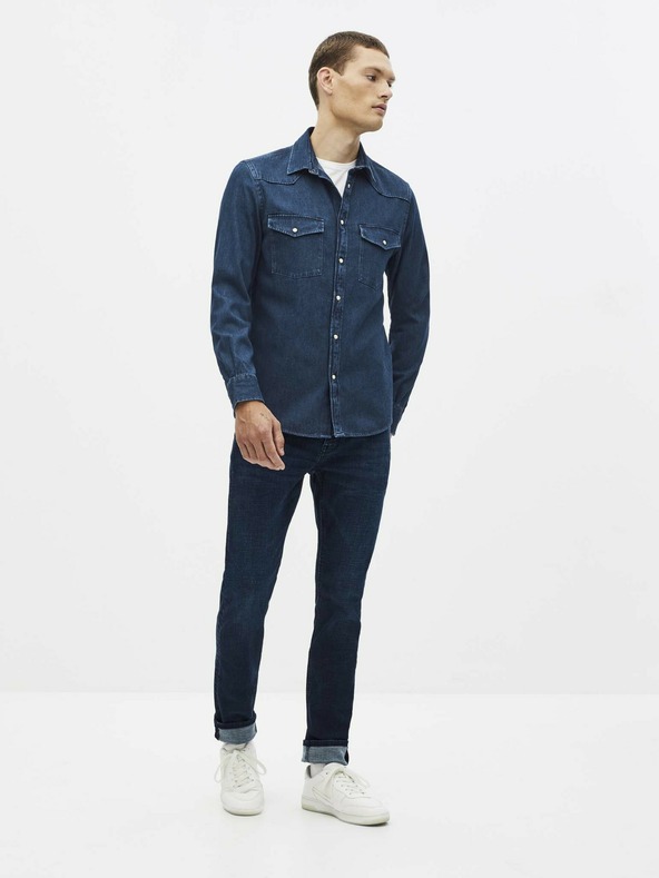 Celio Dunkelblaues Hemd Celio Sarevient