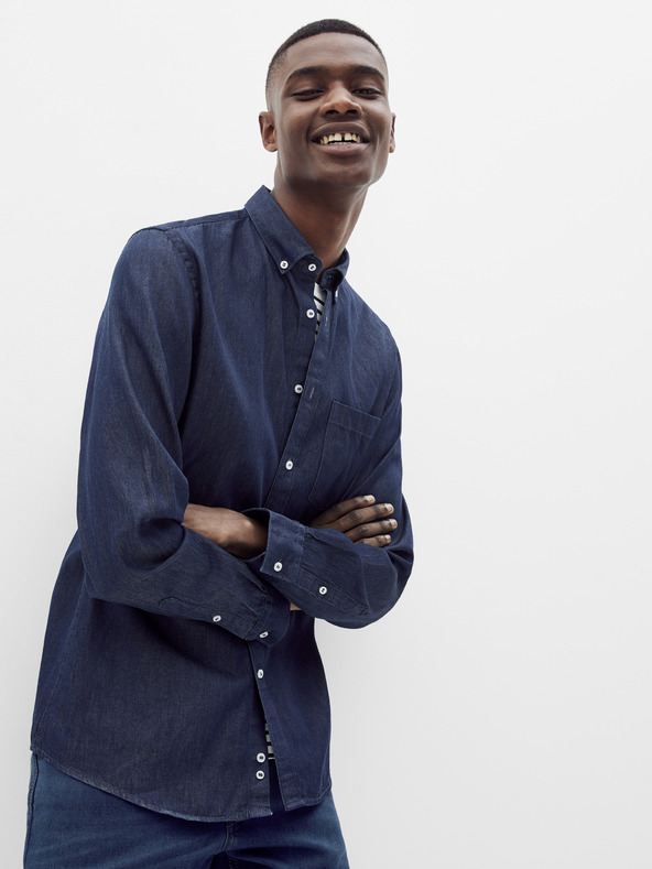 Celio Dunkelblaues Jeanshemd Celio Rasol