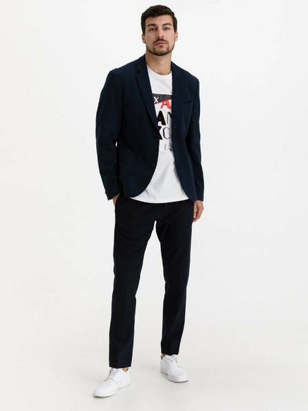 Replay Dunkelblaue Herren-Wollmischhose Replay