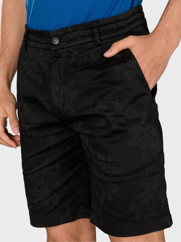 Replay Schwarze gemusterte Herren-Shorts Replay
