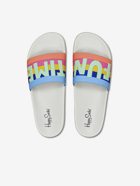 Happy Socks Pool Slider Fun Time Hausschuhe Happy Socks