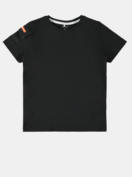 name it Schwarzes Jungen-T-Shirt mit Niklaso-Aufdruck auf dem Rücken