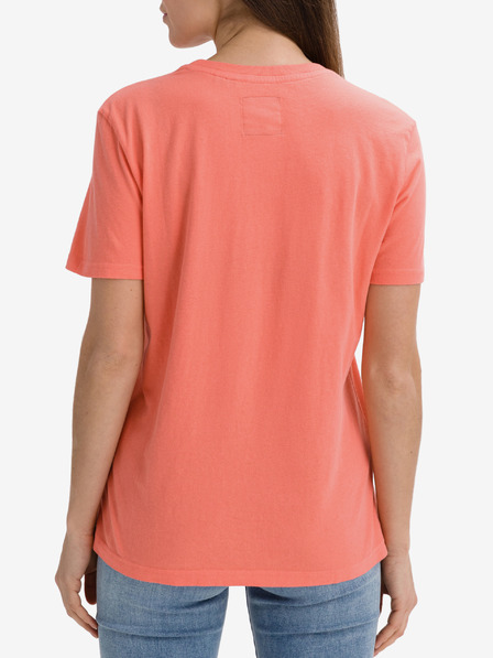SuperDry Koralle Bedrucktes Damen-T-Shirt Superdry Metallic