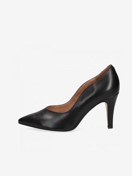 Caprice Schwarze Leder Caprice Pumps
