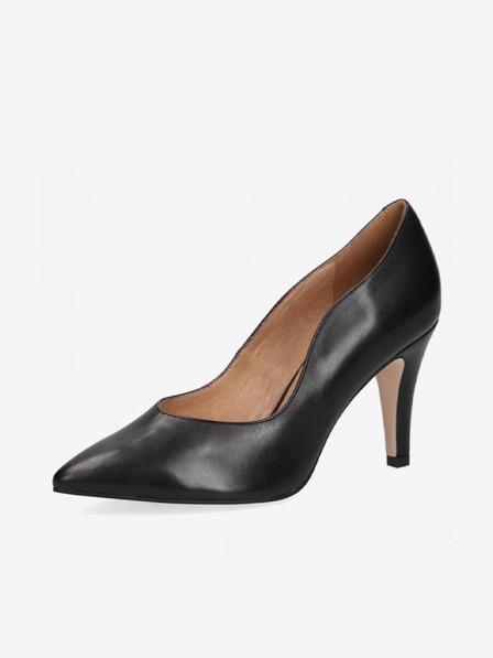 Caprice Schwarze Leder Caprice Pumps