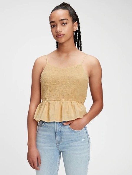 GAP Teen Top organic cotton cinched cami GAP
