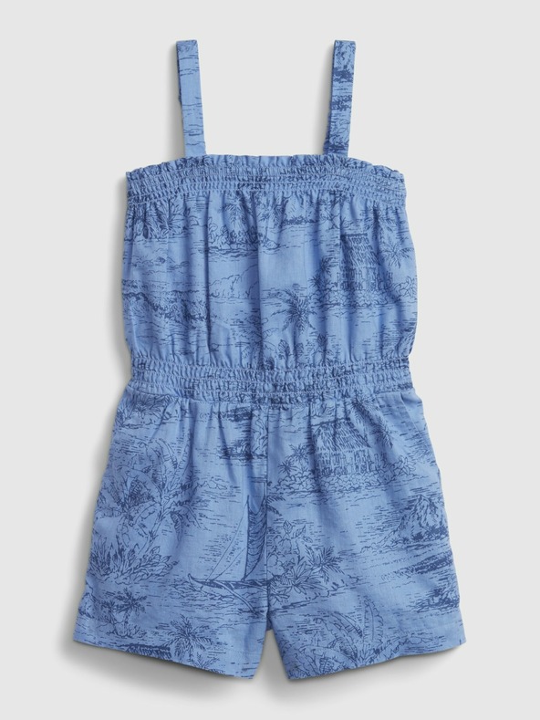GAP Baby Gemusterter Leinen-Overall GAP