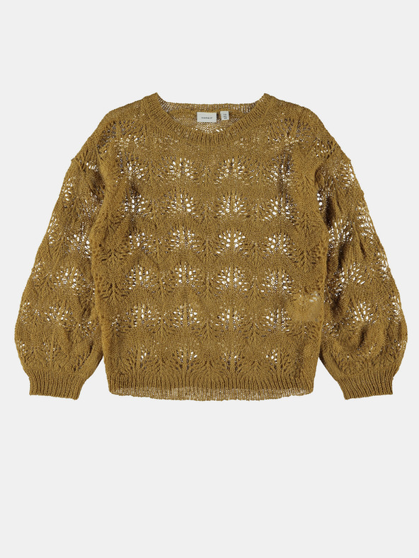 name it Brauner Pullover für Mädchen name it Nelea