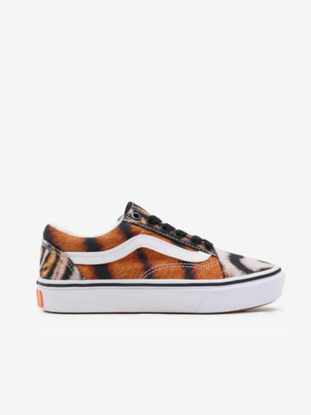 Vans Orange gemusterte Mädchen Turnschuhe Vans