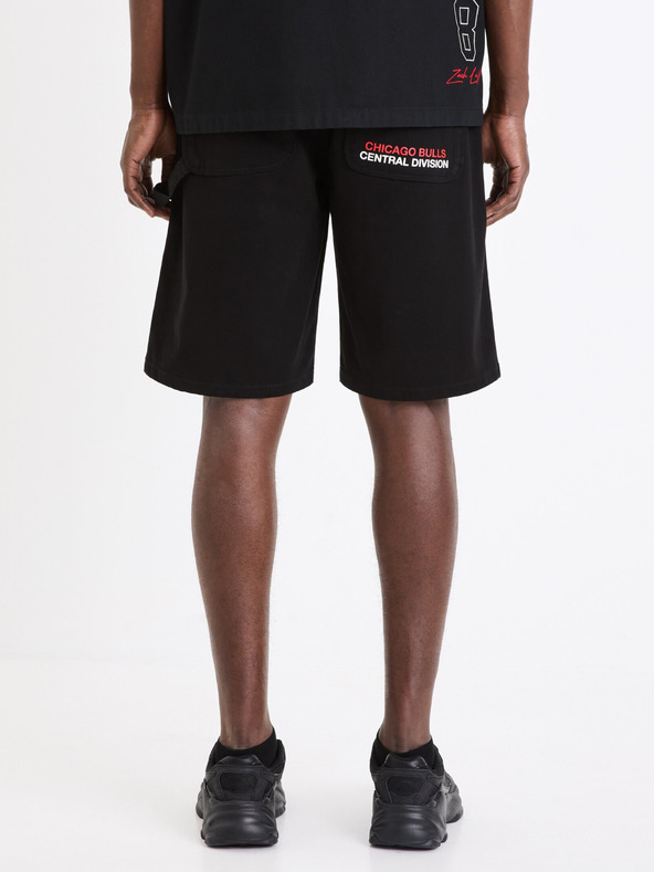 Celio Schwarze Herren Celio NBA Chicago Bulls Shorts