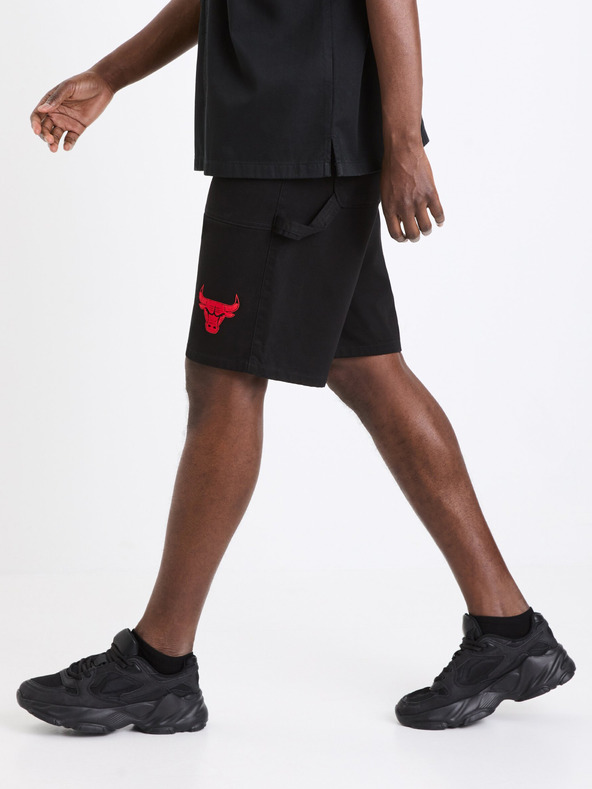 Celio Schwarze Herren Celio NBA Chicago Bulls Shorts