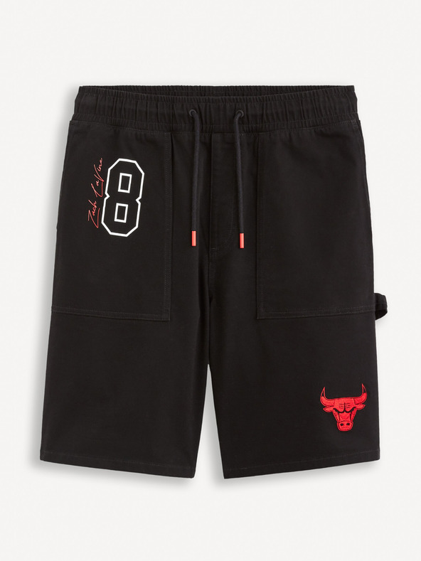 Celio Schwarze Herren Celio NBA Chicago Bulls Shorts